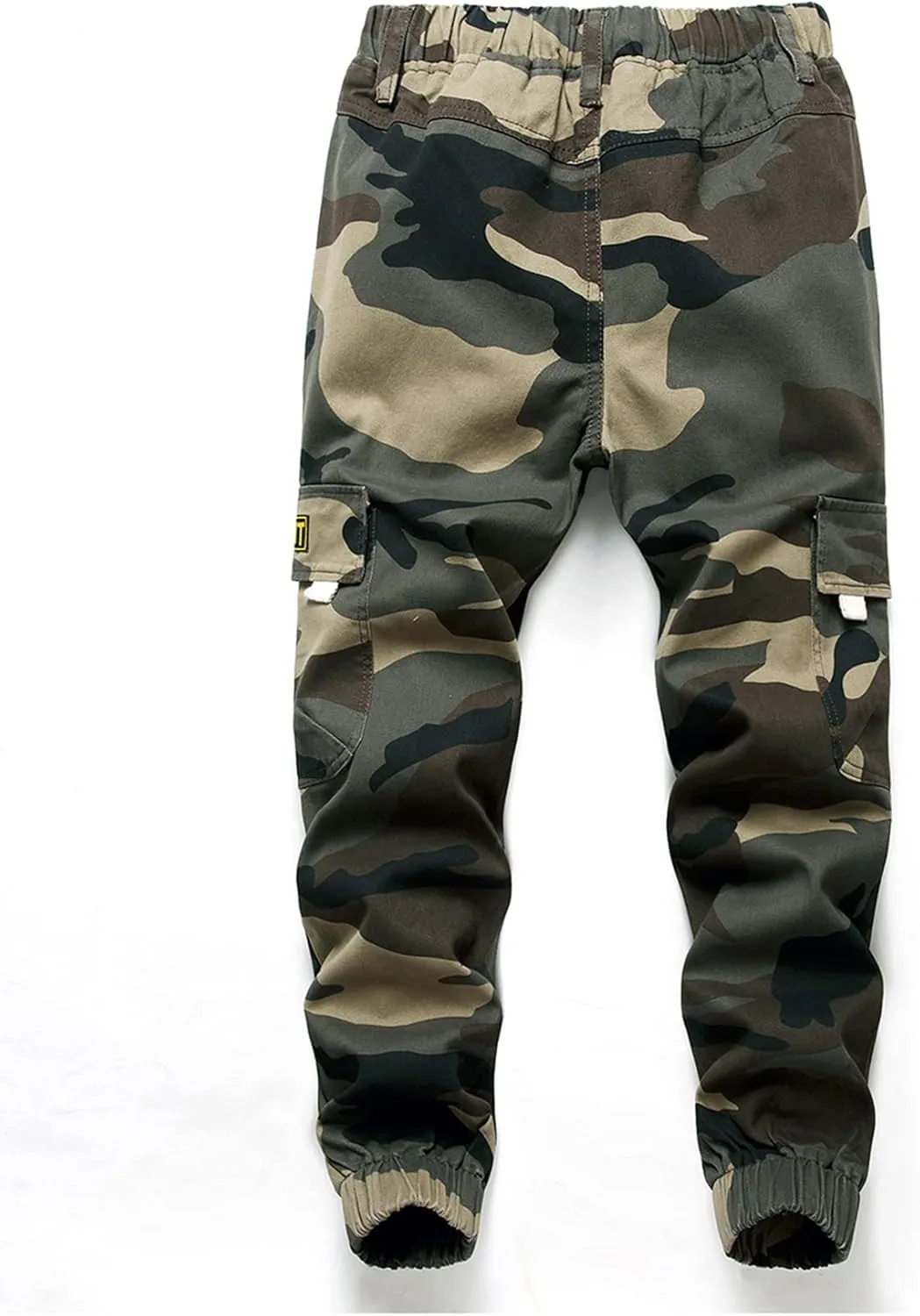 LOKTARC Boys' Pull-On Slim Fit Camo Cargo Jogger Pants