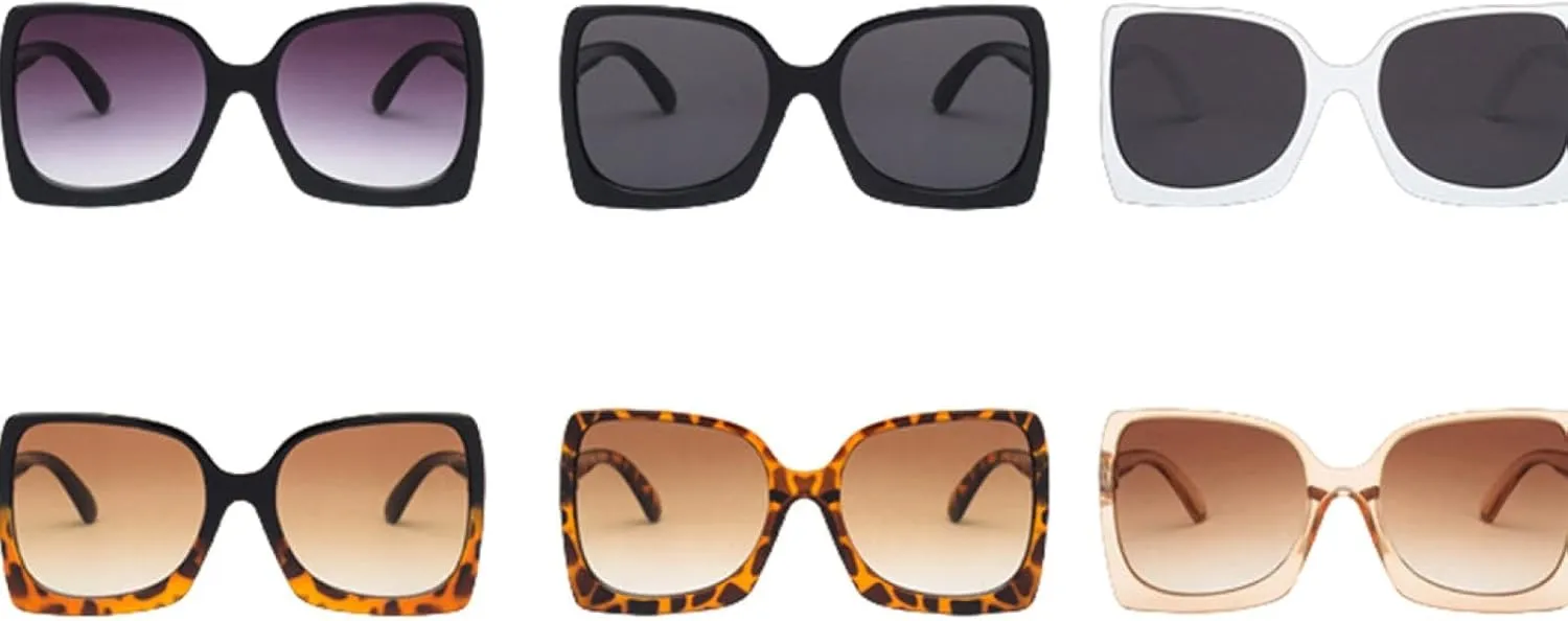Luxury Oversize Sunglasses Women Vintage Trendy Travel Driving Shades Sunglass Men Uv400 Óculos De Sol Feminino