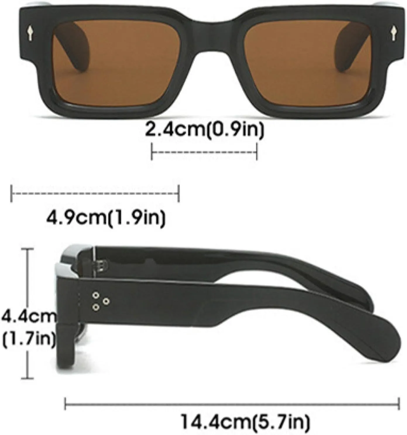 Luxury Sunglasses for Men Women Retro Rivet Casual Vacation Travel