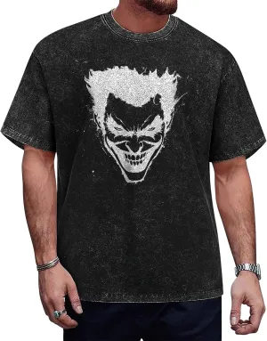 Mans Vintage Wash Graphic T Shirts Short Sleeve Crewneck Cotton Shirt Casual Summer Fashion 2025 Oversized Tops