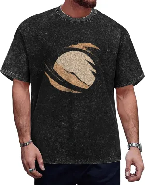 Mans Vintage Wash Graphic T Shirts Short Sleeve Crewneck Cotton Shirt Casual Summer Fashion 2025 Oversized Tops