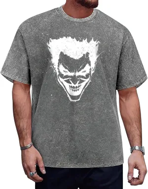 Mans Vintage Wash Graphic T Shirts Short Sleeve Crewneck Cotton Shirt Casual Summer Fashion 2025 Oversized Tops