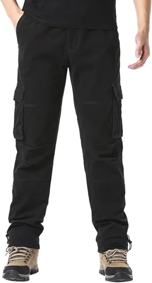 Men Casual Fashion Multi Pocket Zipper Buckle Male Cargo Pants Outdoor Pants Tooling Pants Mens Cargo Pants