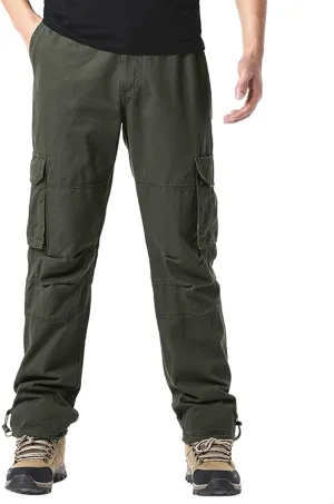 Men Casual Fashion Multi Pocket Zipper Buckle Male Cargo Pants Outdoor Pants Tooling Pants Mens Cargo Pants