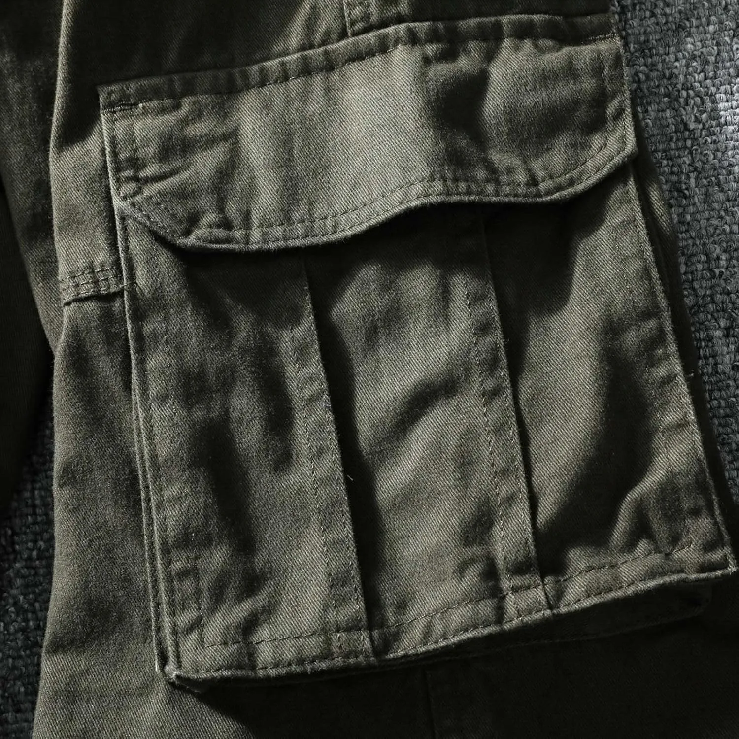 Men Casual Fashion Multi Pocket Zipper Buckle Male Cargo Pants Outdoor Pants Tooling Pants Mens Cargo Pants
