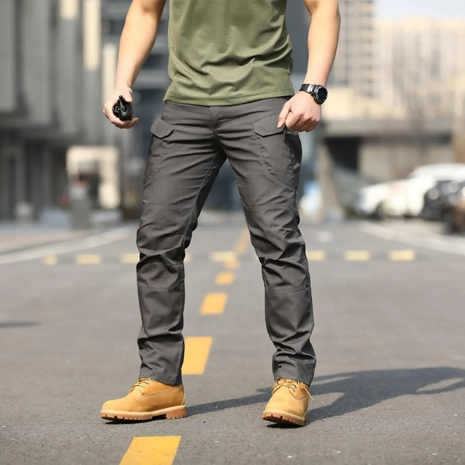 Mens Cargo Pants Hiking Pants Workout Joggers Relaxed Fit Flex Work Pants for Men