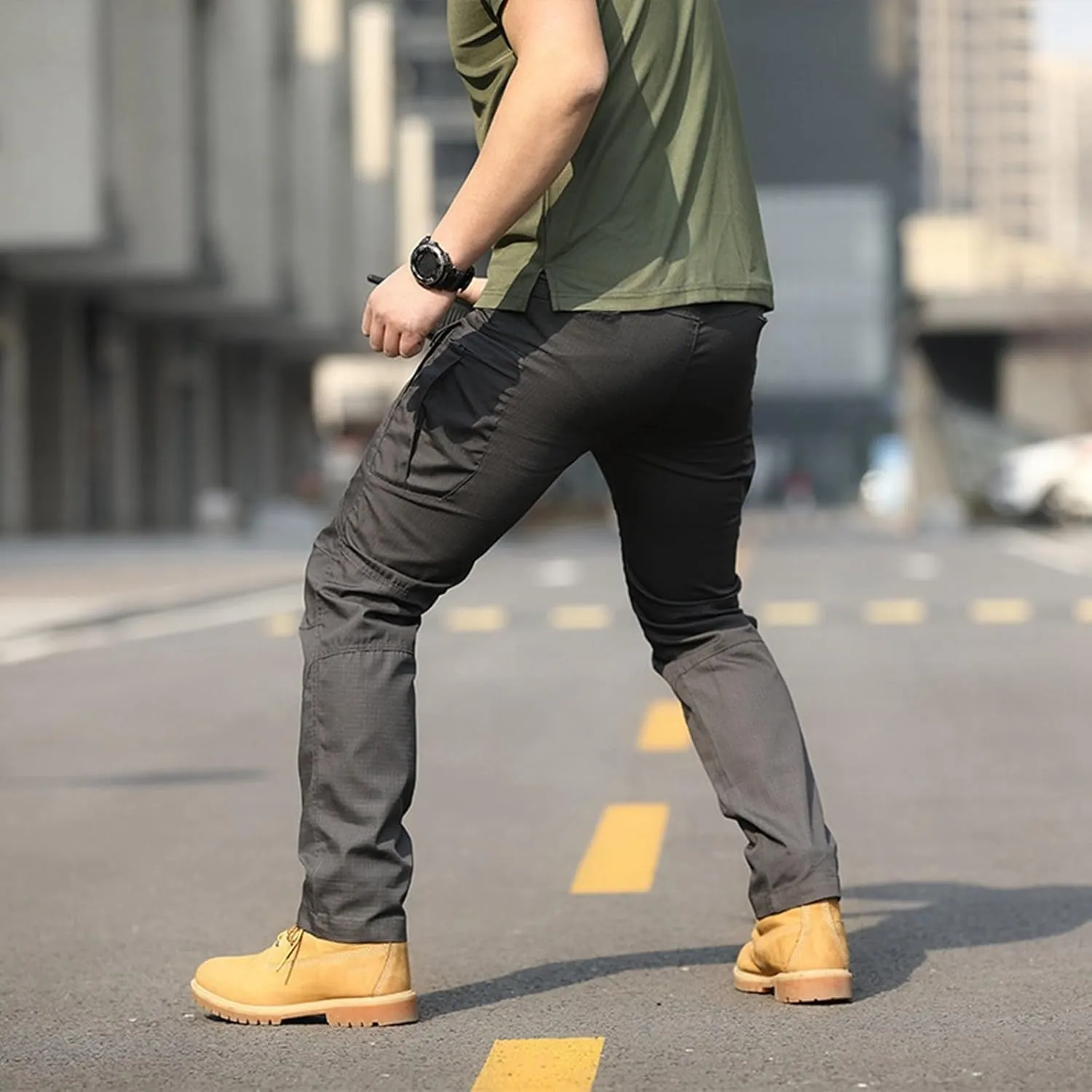 Mens Cargo Pants Hiking Pants Workout Joggers Relaxed Fit Flex Work Pants for Men