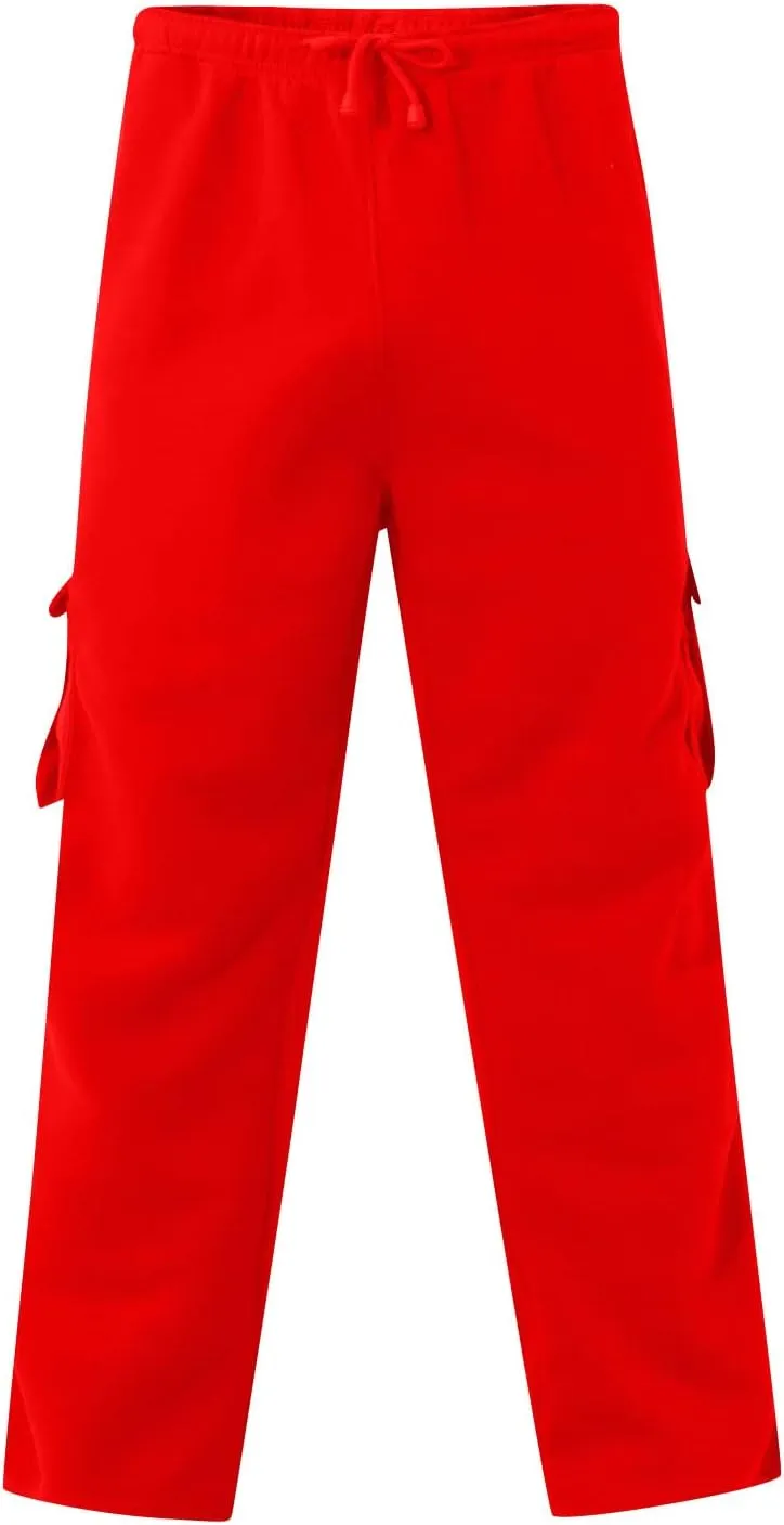 Mens Cargo Sweatpants with Pockets Stretch Drawstring Elastic Waist Sweatpants Slim Fit Pants 2024 Joggers Trousers