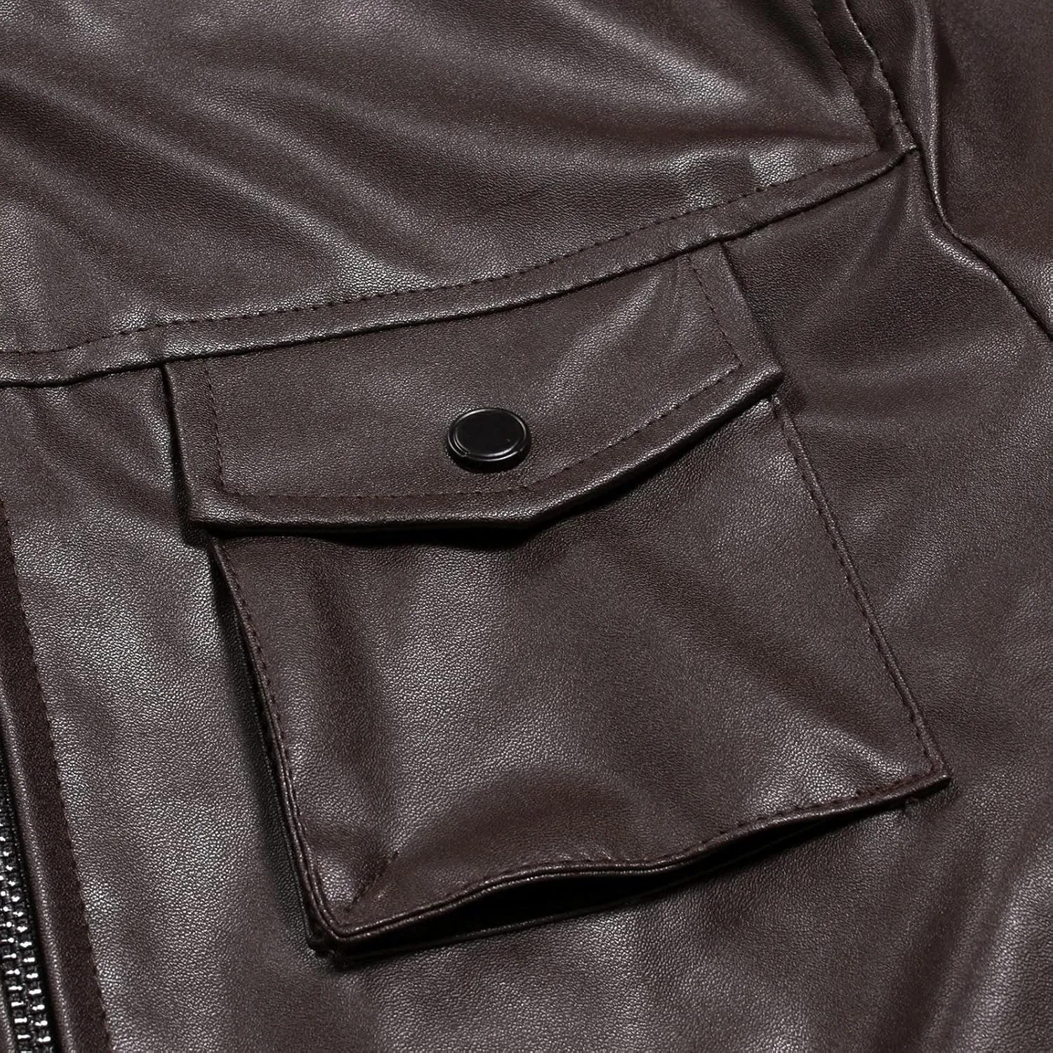 Mens Faux Leather Jacket, Faux Bomber Jacket Men Motorcycle Lapel Asymmetric Zip-Up Blet Slim Fit Biker Jacket Coat