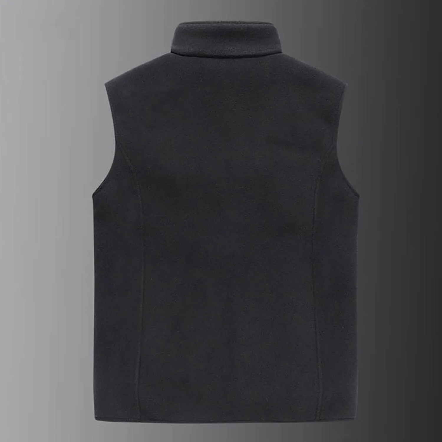 Men's Full-Zip Polar Fleece Vest Lightweight Warm Casual Sleeveless Jacket Fall & Winter Stand Collar Warm Outerwear