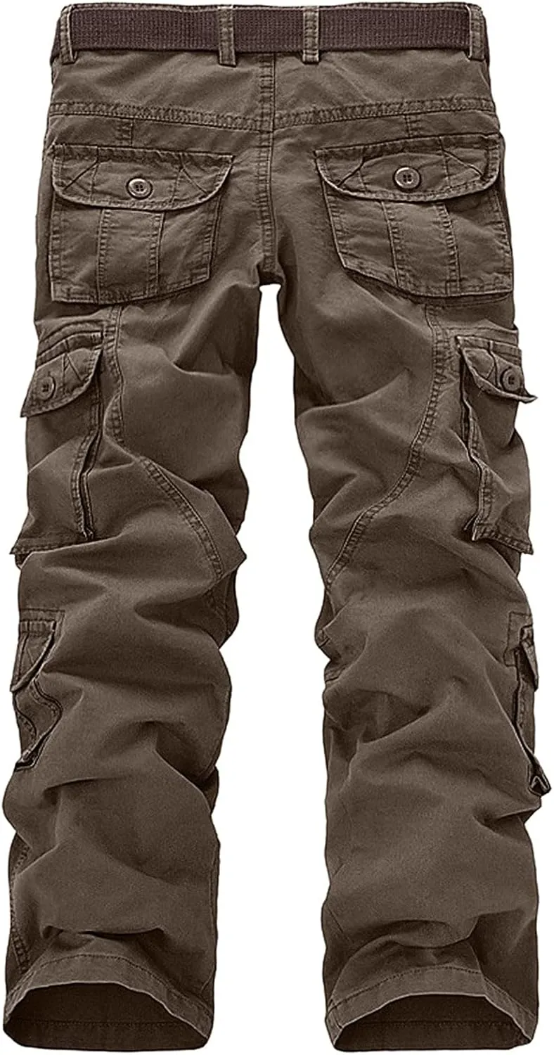 Men's Hiking Cargo Pants Relaxed Fit Baggy Multi-Pocket Track Pants Oversized Workout Sports Joggers Sweatpants