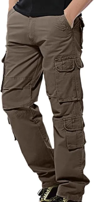 Men's Hiking Cargo Pants Relaxed Fit Baggy Multi-Pocket Track Pants Oversized Workout Sports Joggers Sweatpants