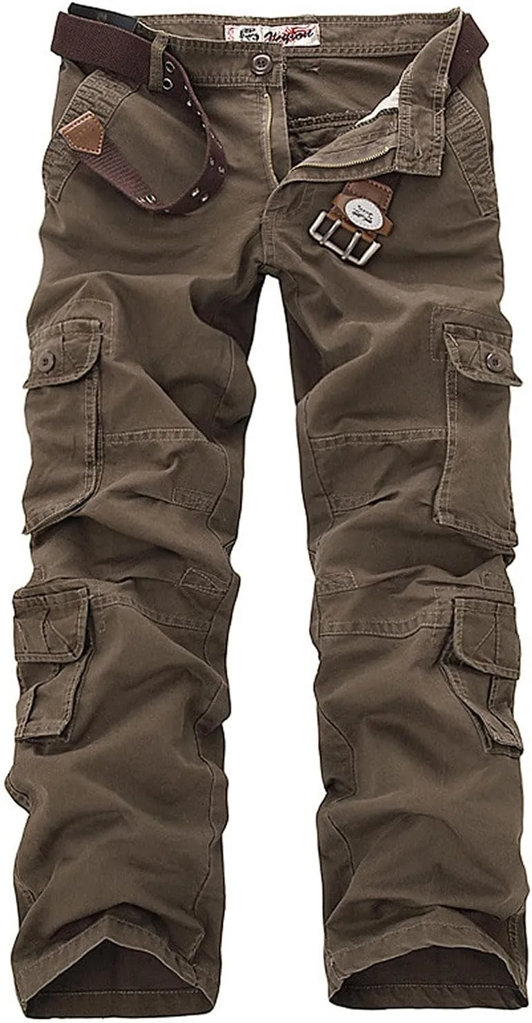 Men's Hiking Cargo Pants Relaxed Fit Baggy Multi-Pocket Track Pants Oversized Workout Sports Joggers Sweatpants