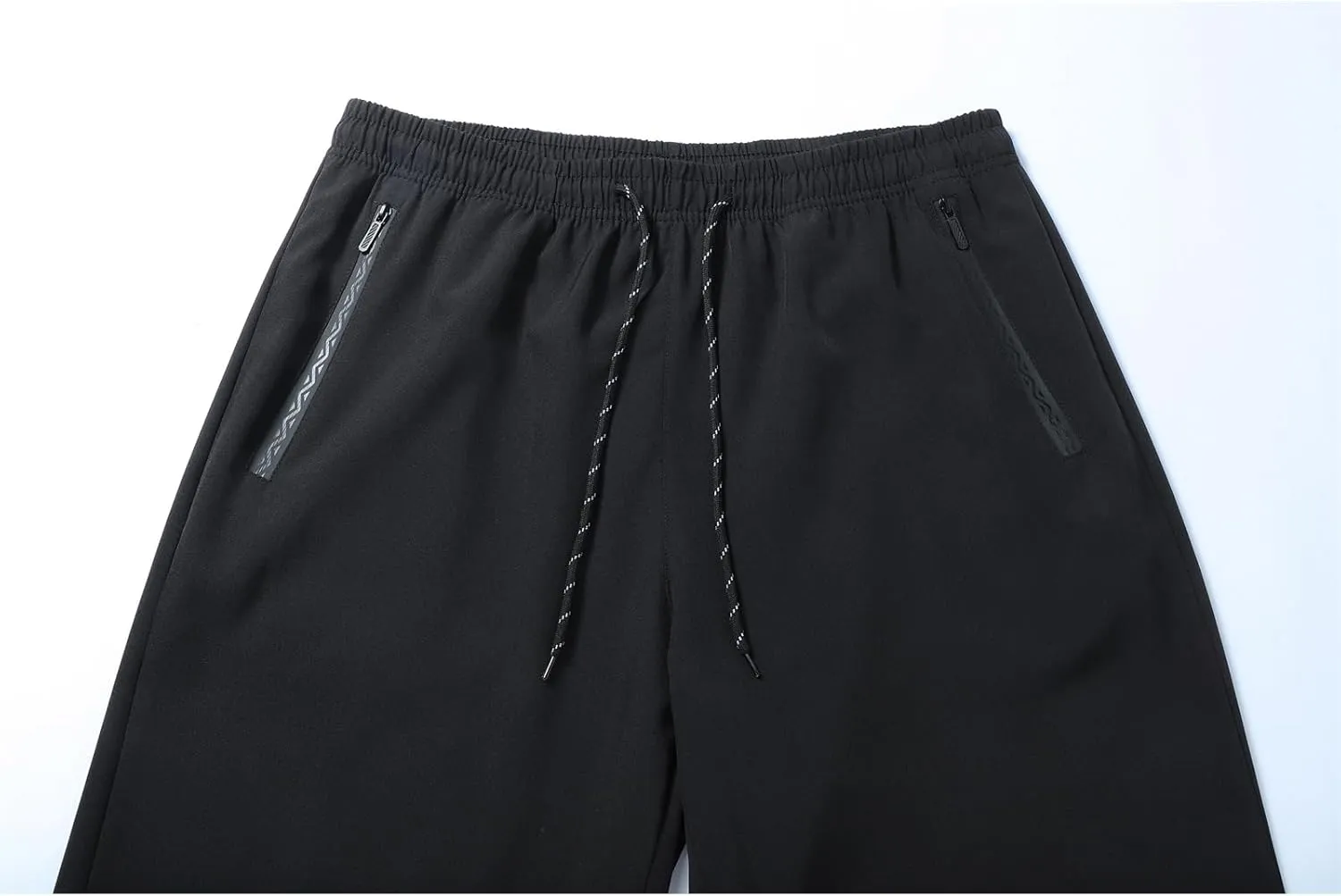 Men's Joggers Pants Lightweight Quick Dry Athletic Sweatpants Stretch Drawstring Tapered Pants with Zipper Pockets