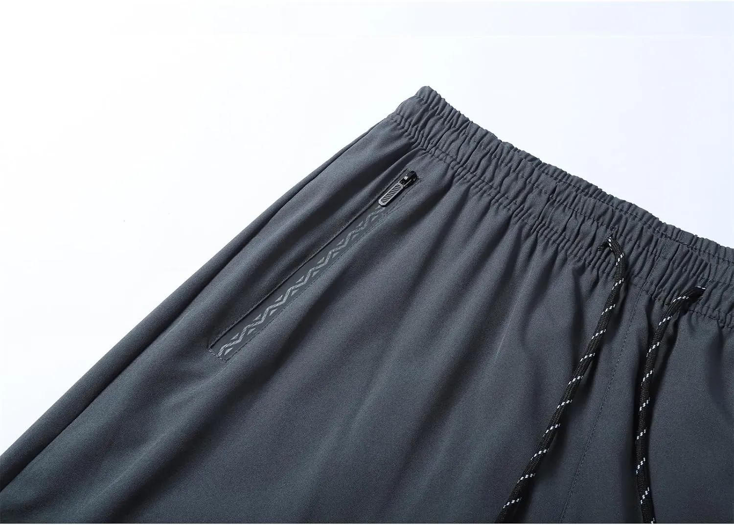 Men's Joggers Pants Lightweight Quick Dry Athletic Sweatpants Stretch Drawstring Tapered Pants with Zipper Pockets