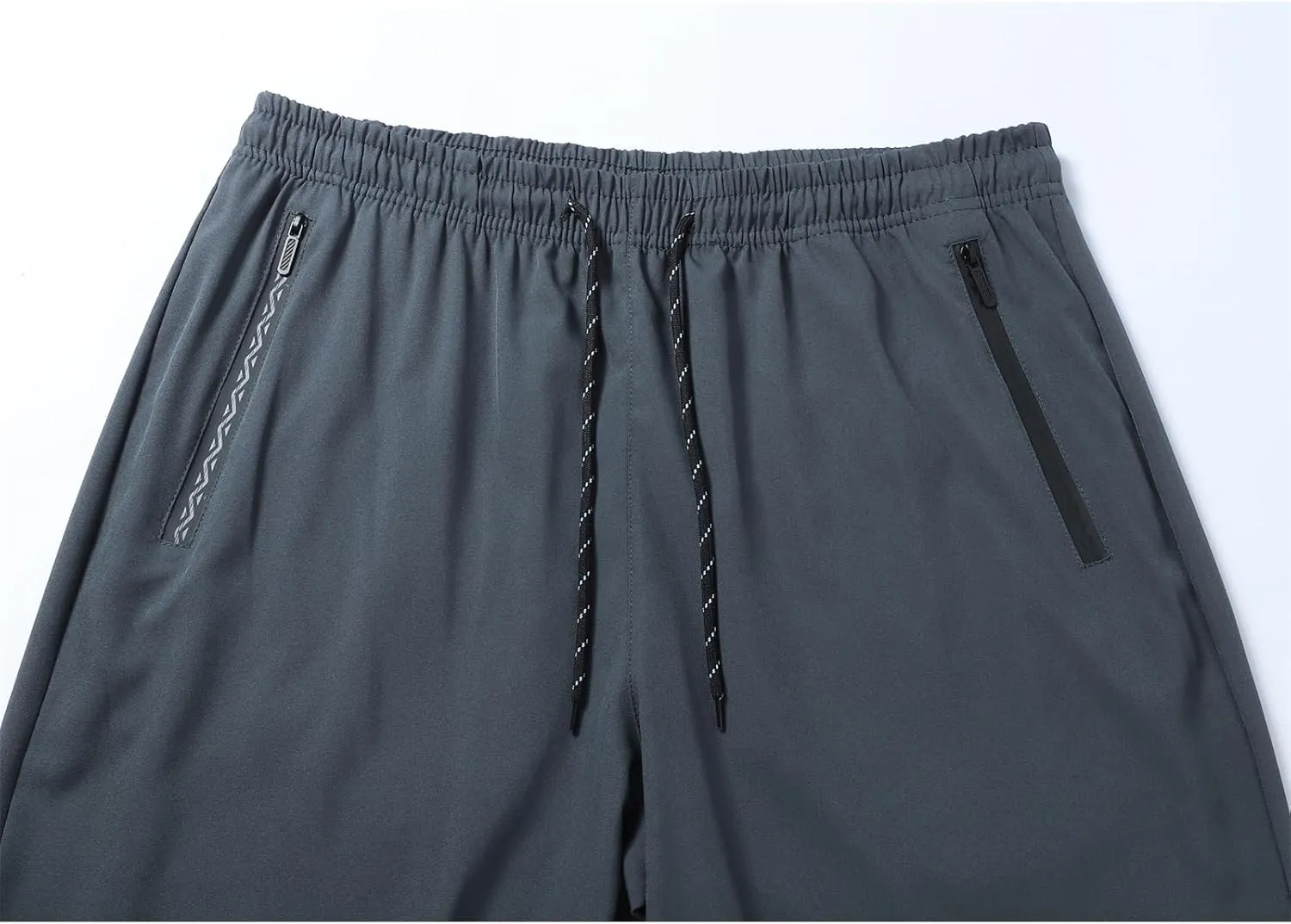 Men's Joggers Pants Lightweight Quick Dry Athletic Sweatpants Stretch Drawstring Tapered Pants with Zipper Pockets