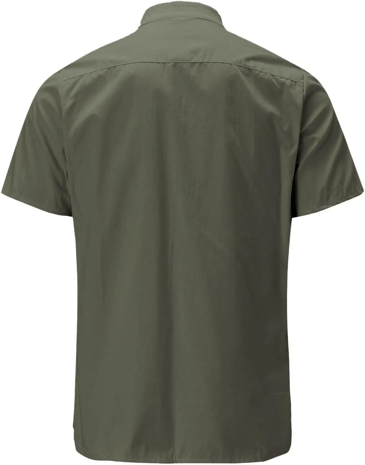 Men's Linen Shirts V Neck Button Short Sleeve Henley Shirt Vintage Wash Cotton Lightweight Loose Summer Beach Tees