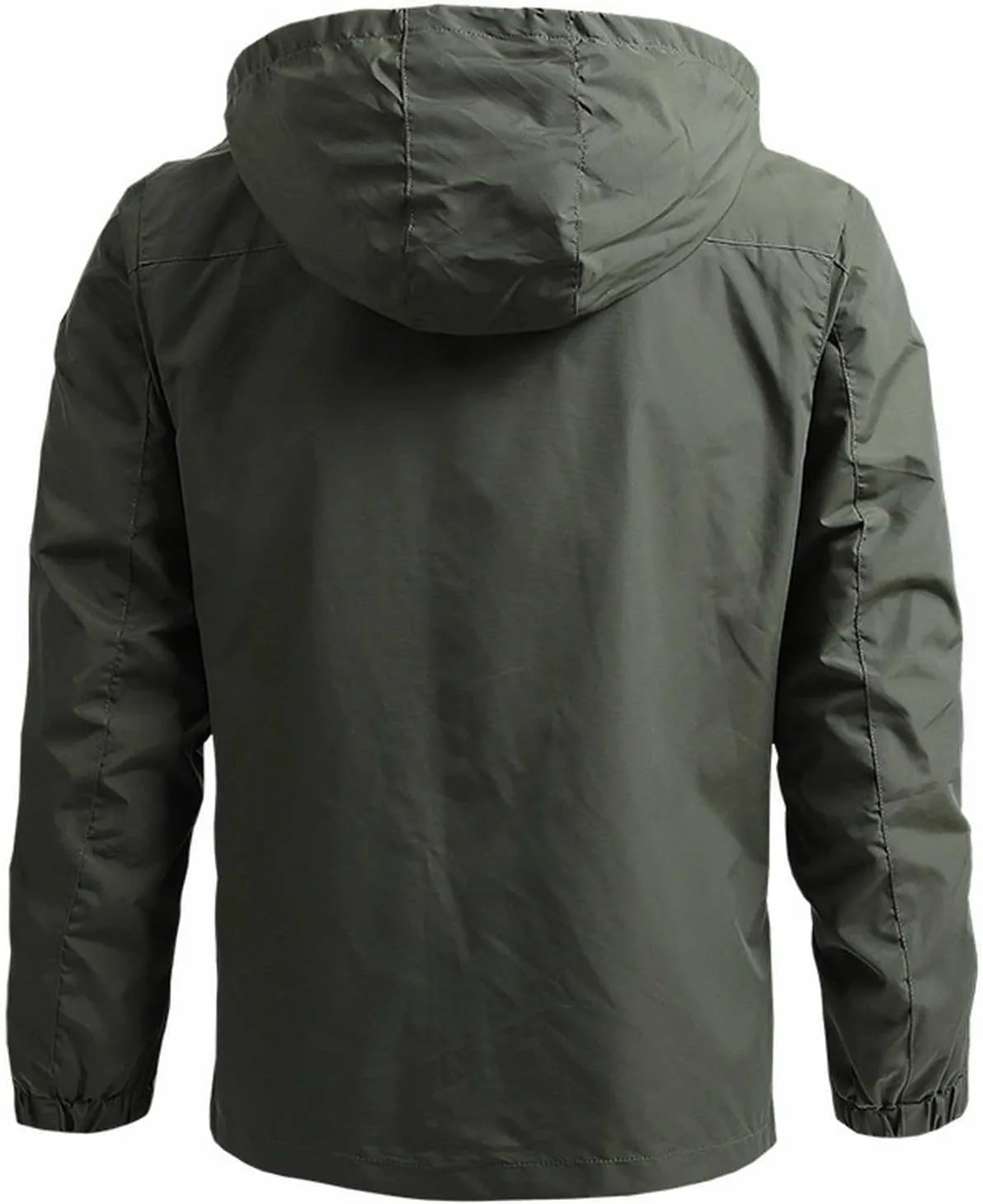 Mens Outdoor Windbreaker Lightweight Waterproof Sports Jacket Raincoat Stylish Hooded Zipper Spring Fall Rain Jackets