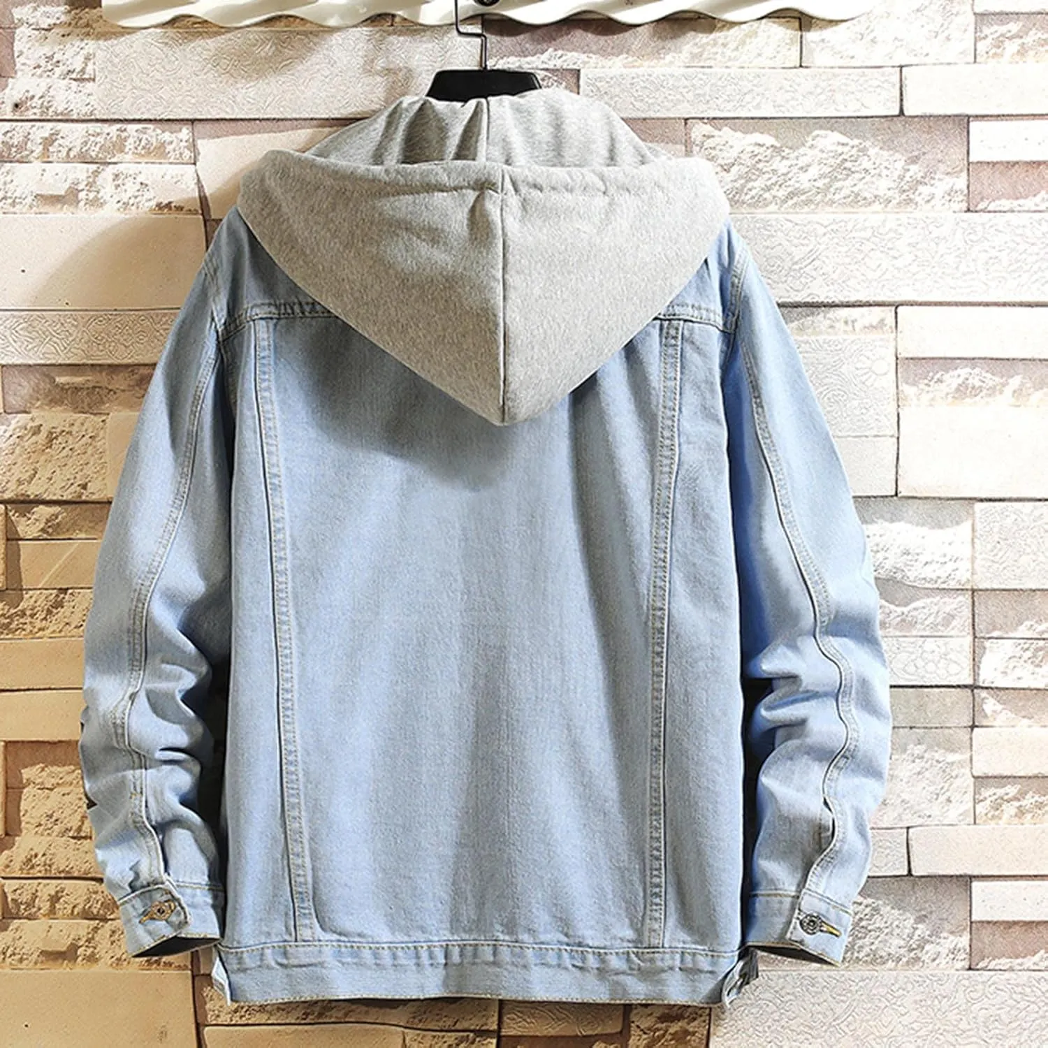 Men's Rugged Wear Button Down Denim Jacket Fashion, Classic Long Sleeve Jean Jacket jacket for men men casual
