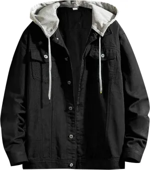 Men's Rugged Wear Button Down Denim Jacket Fashion, Classic Long Sleeve Jean Jacket jacket for men men casual