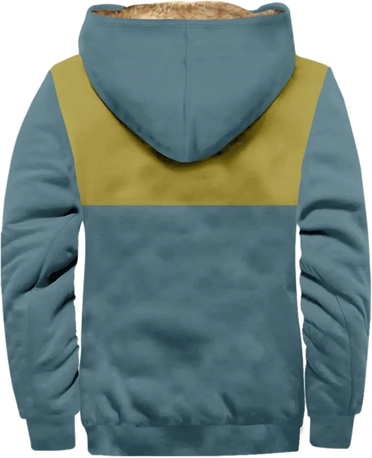 Mens Sherpa Fleece Lined Jackets Warm Winter Padded Plush Hoodies Sweatshirts Fuzzy Cargo Tatical Coats With Pockets