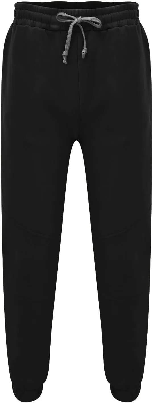 Mens Sweatpants with Pockets Big and Tall Pants Men's Heavyweight Cargo Fleece Sweatpants Stretch Elastic Waist Joggers