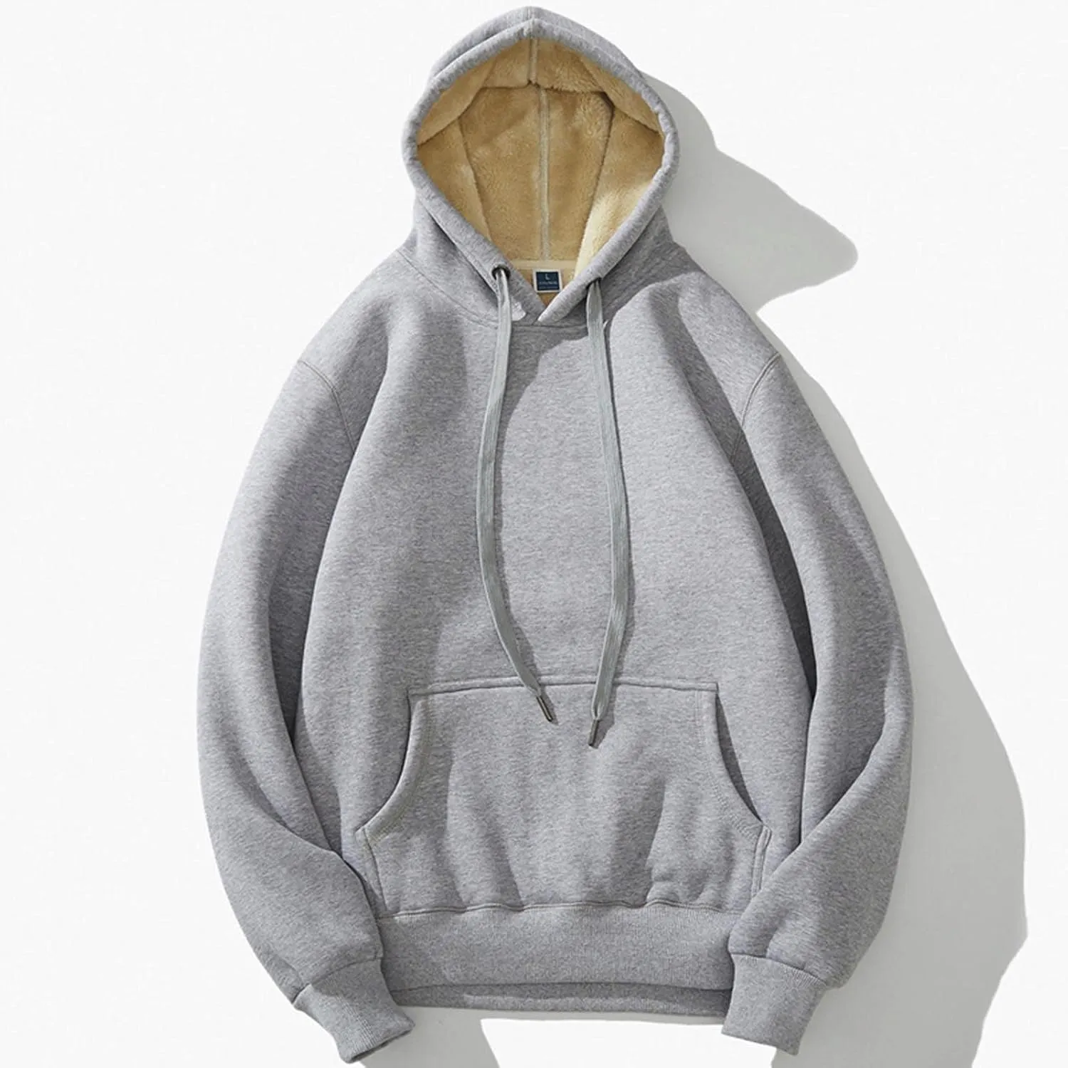 Men's Sweatshirts Hoodies Men‘S Zipper Pullover Long Sleeve Hooded Sweatshirt Tops Blouse Black Hoodie, M-4XL