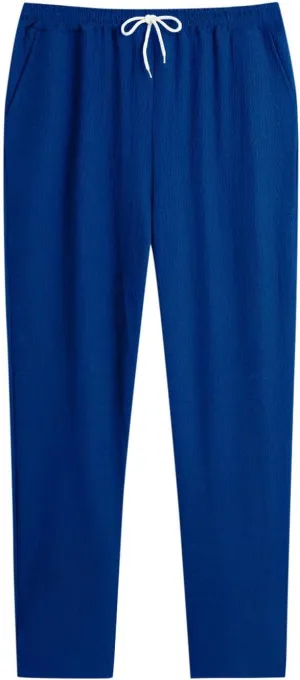 Men's Wide Leg Pants Lace up Elastic Waist Loose Comfy Sweatpant Plus Size Fashion Baggy Dressy Casual Trouser