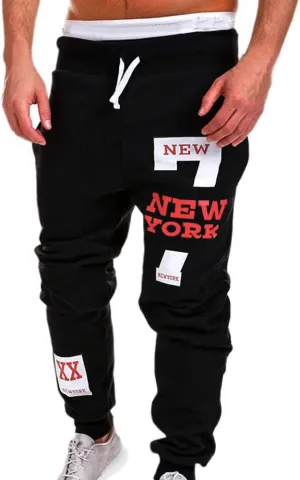 Mens Workout Cargo Sweatpants with Pockets Long Pants Men's Slim Fit Gym Running Workout Pants Athletic Drawstring
