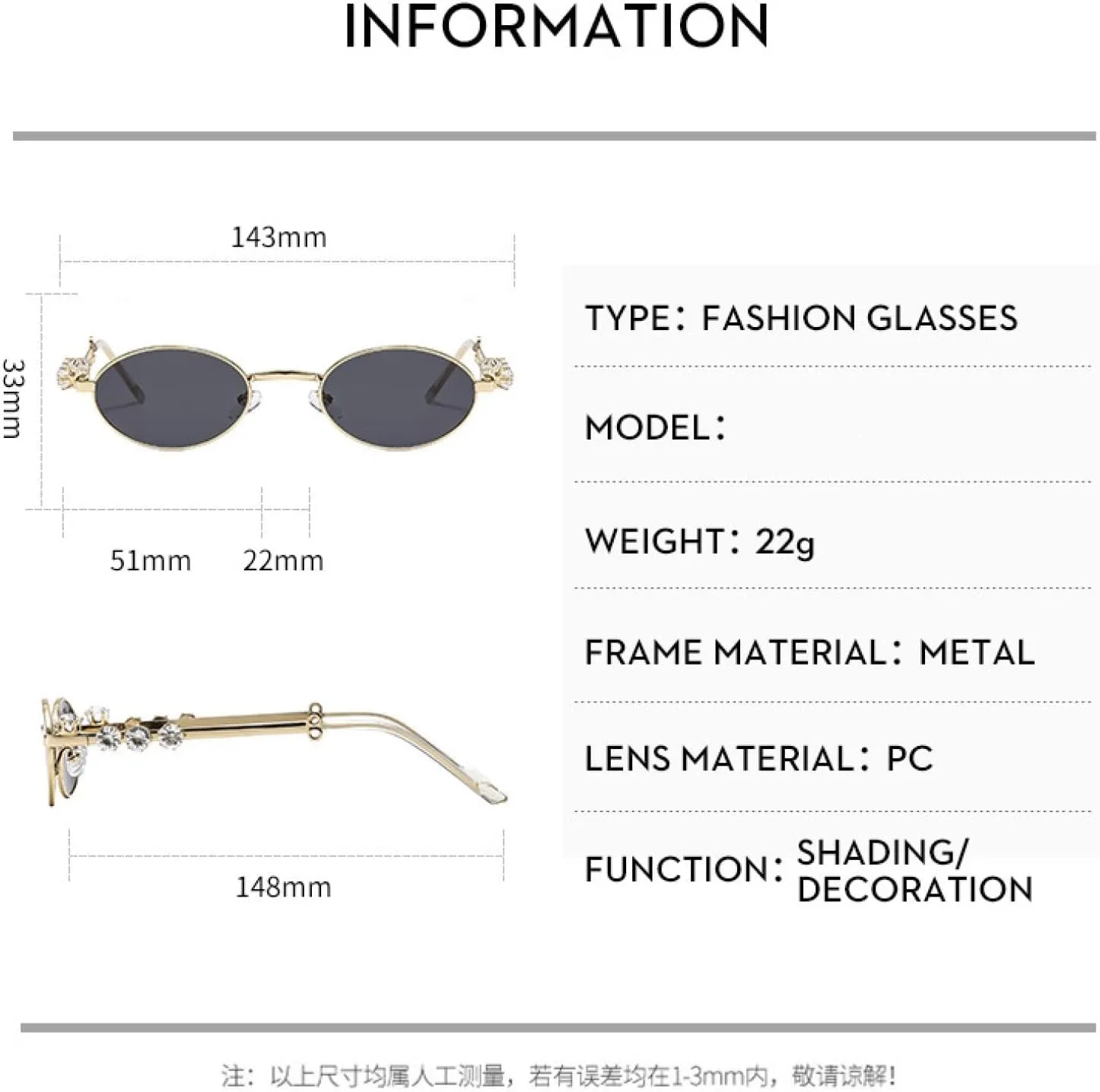 Metal Oval Diamond Sunglasses Women Men Fashion Luxury Travel Street Photography Sunglasses Uv400
