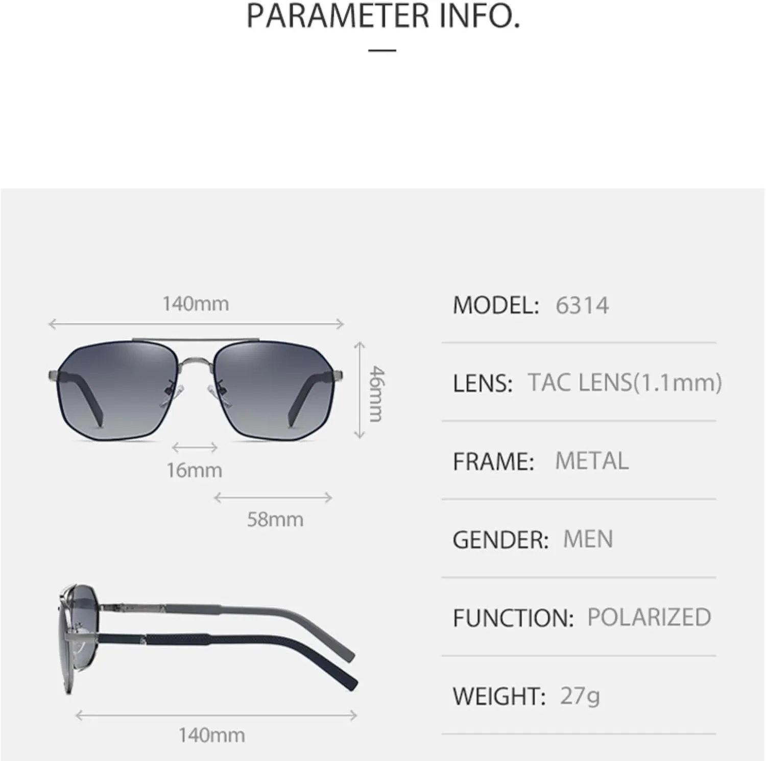 Metal Sunglasses Women Men Uv400 Polygon Frame Driving Fishing Travel