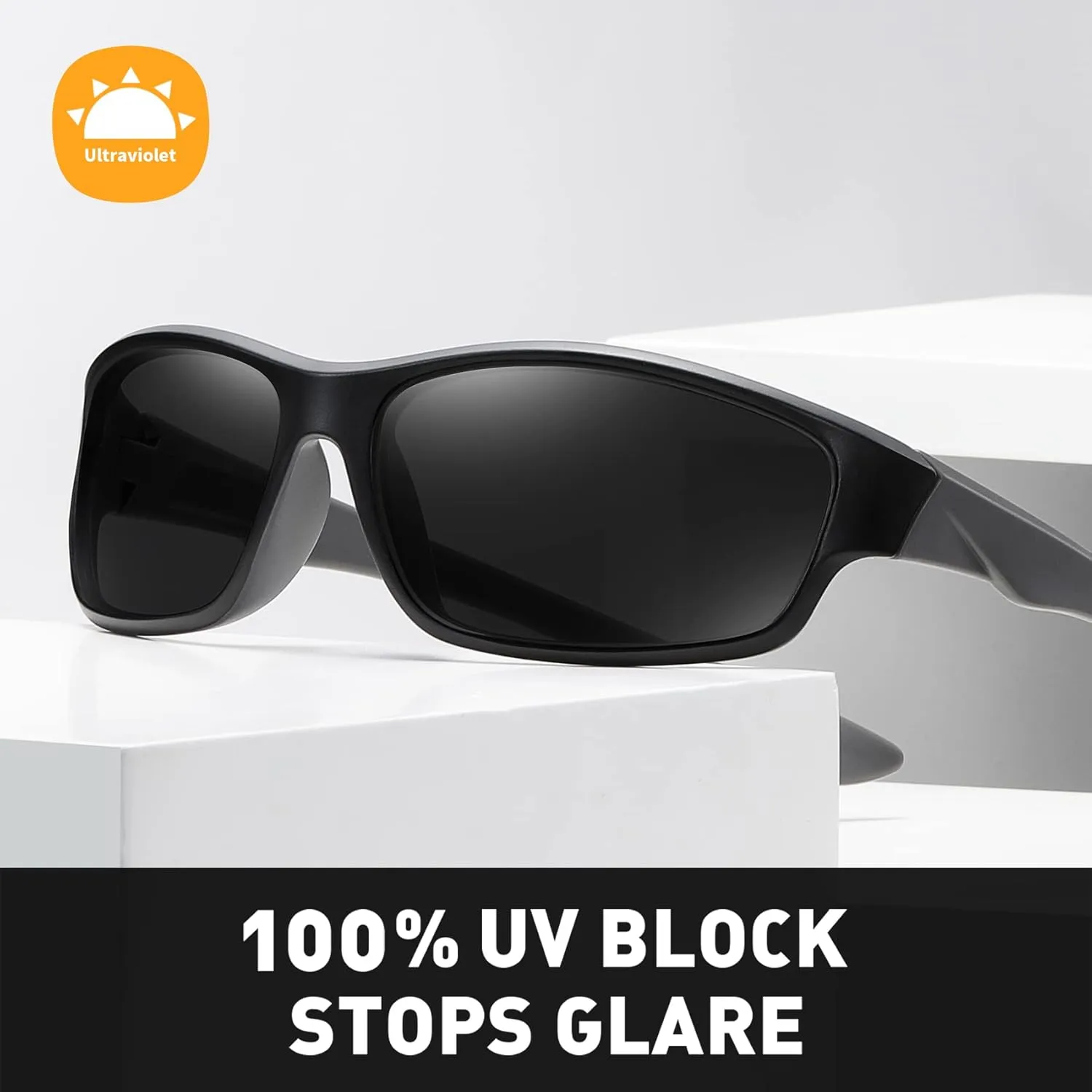 New TR Sunglassess with UV400 SProtection Mirror Lens, Sports Sunglasses Men Outdoor Cycling Car Fishing Glasses