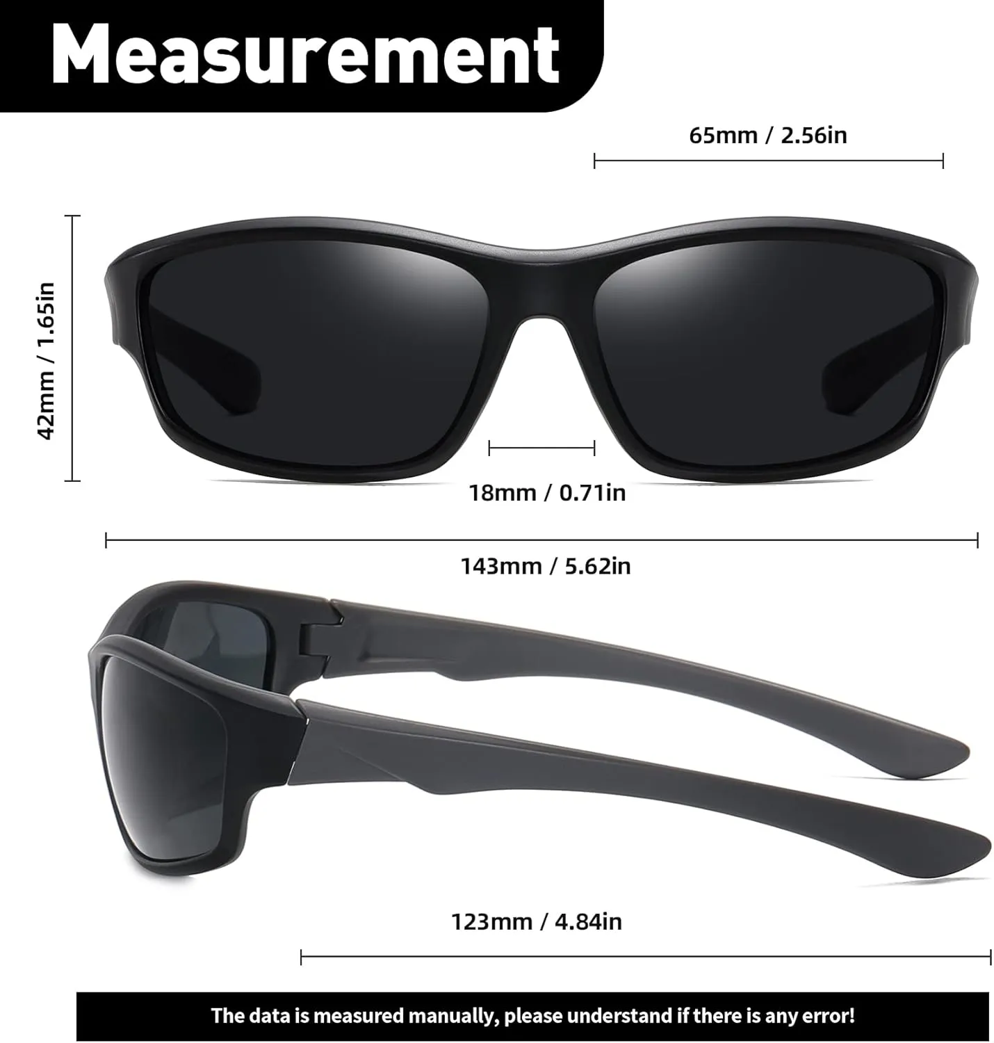 New TR Sunglassess with UV400 SProtection Mirror Lens, Sports Sunglasses Men Outdoor Cycling Car Fishing Glasses