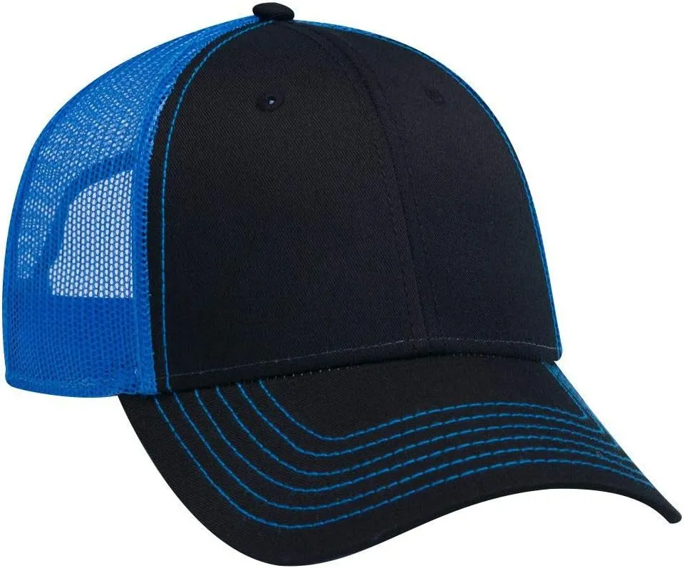 OTTO 6 Panel Low Profile Contrast Vertical Mesh Back Cap
