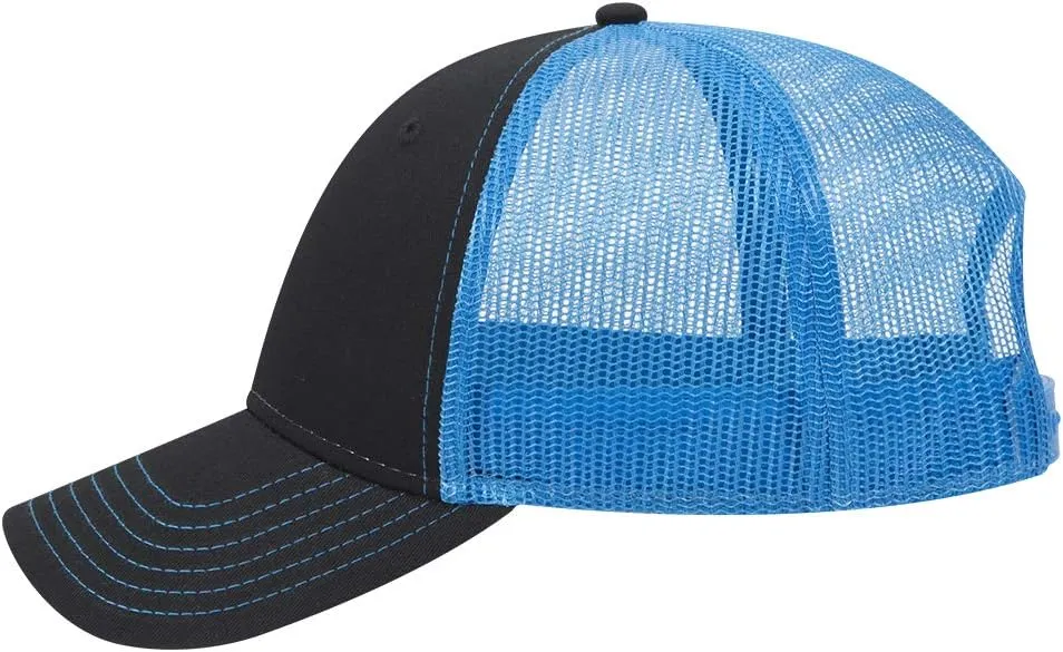 OTTO 6 Panel Low Profile Contrast Vertical Mesh Back Cap