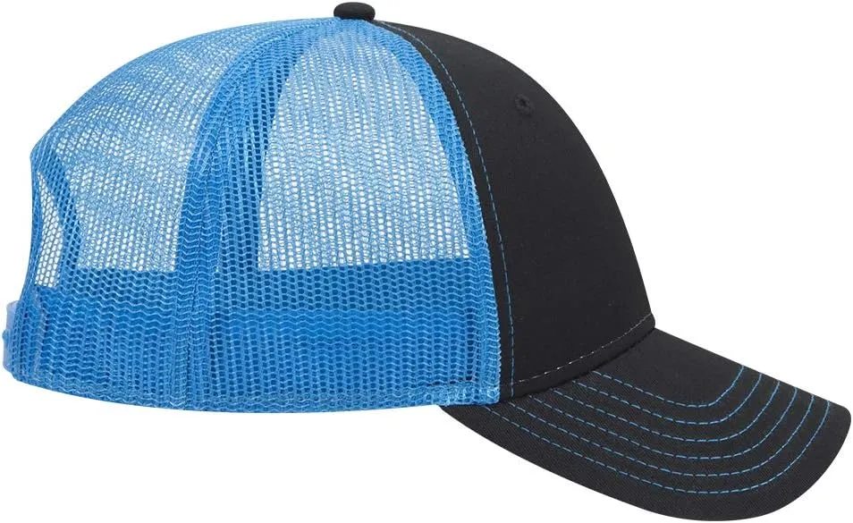 OTTO 6 Panel Low Profile Contrast Vertical Mesh Back Cap