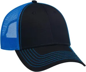 OTTO 6 Panel Low Profile Contrast Vertical Mesh Back Cap