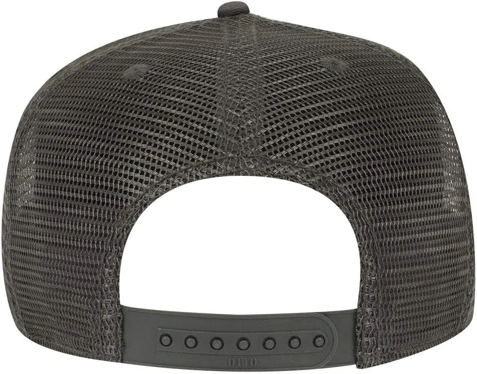 OTTO Square Flat Visor SNAP 5 Panel Mesh Back Trucker Snapback Hat