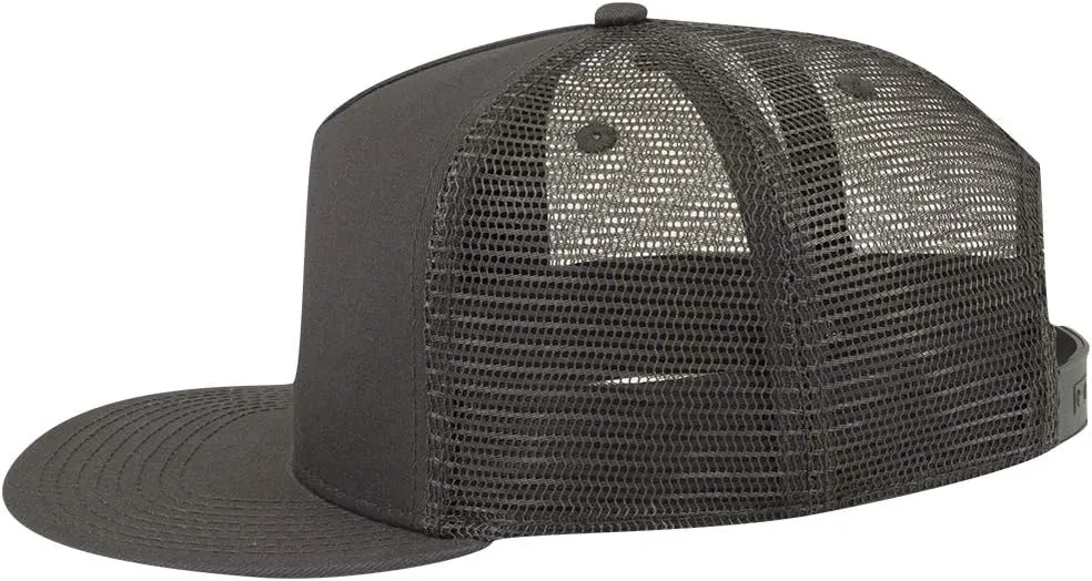 OTTO Square Flat Visor SNAP 5 Panel Mesh Back Trucker Snapback Hat