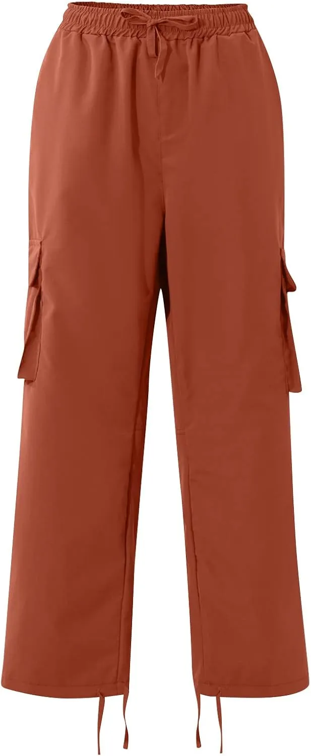Outdoor Cargo Pants for Men Lightweight Relaxed Fit Tactical Pants Solid Camo Multi Pockets Classic Trousers
