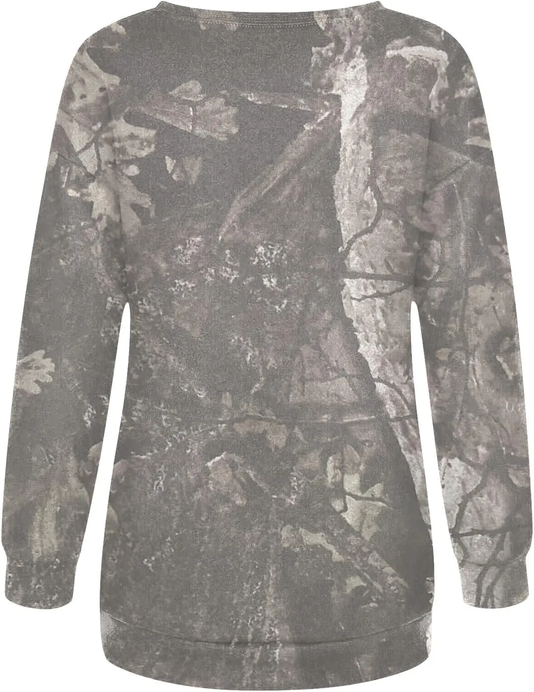 Oversized Camo Sweatshirt For Women Graphic Long Sleeve Tops Leaf Print Fall Clothes 2024 Crewneck Pullover