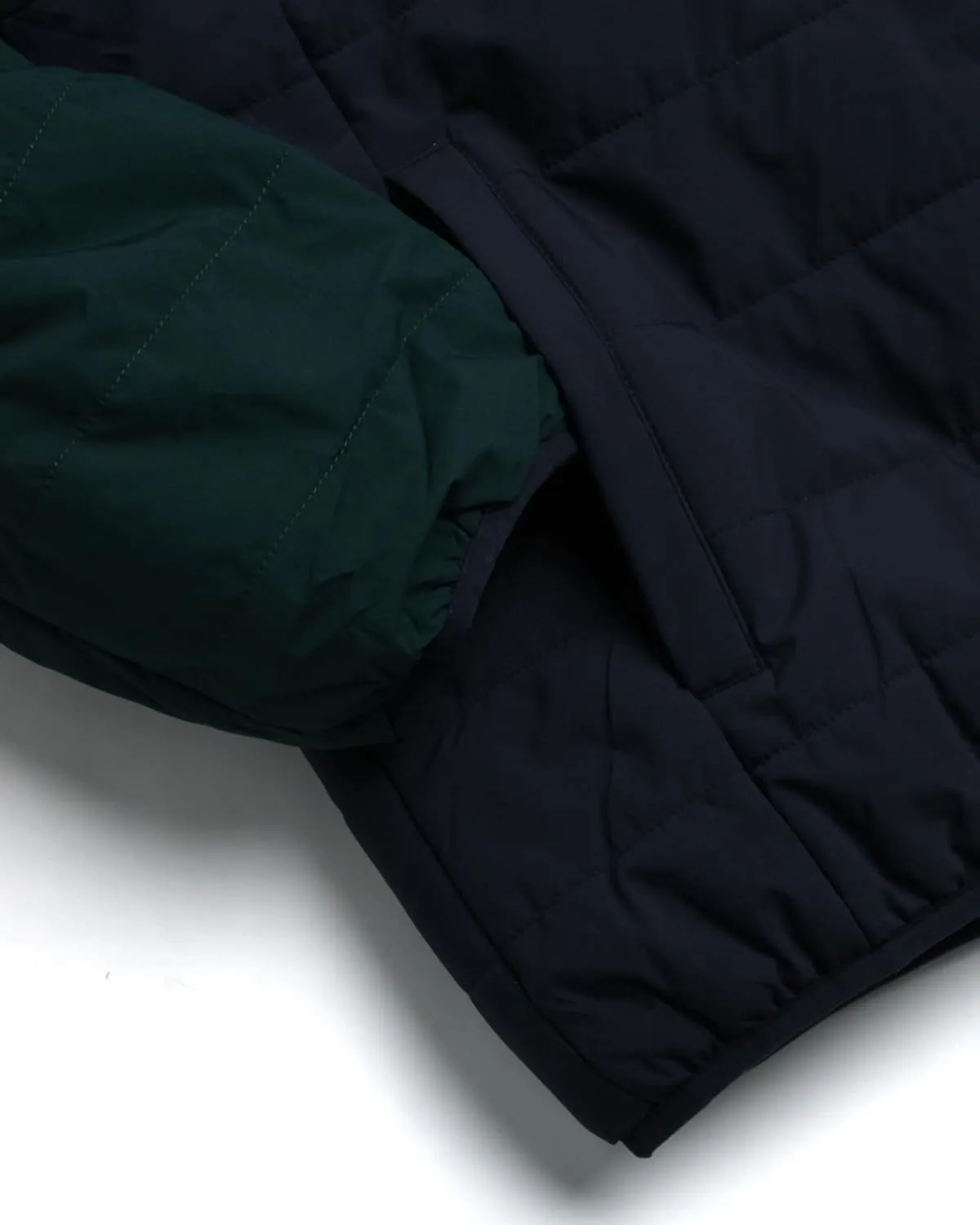 Perry Ellis Men's Puffer Jacket - Full Zip Up Reversible Color Block Hoodless Puffer Jacket for Men (S-XXL)