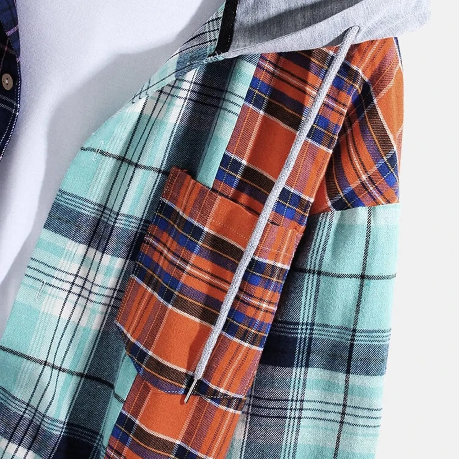 Plaid Hoodies Jackets for Men Loose Long Sleeve Fitted Button Down Lightweight Lined Button Down Padded Jackets