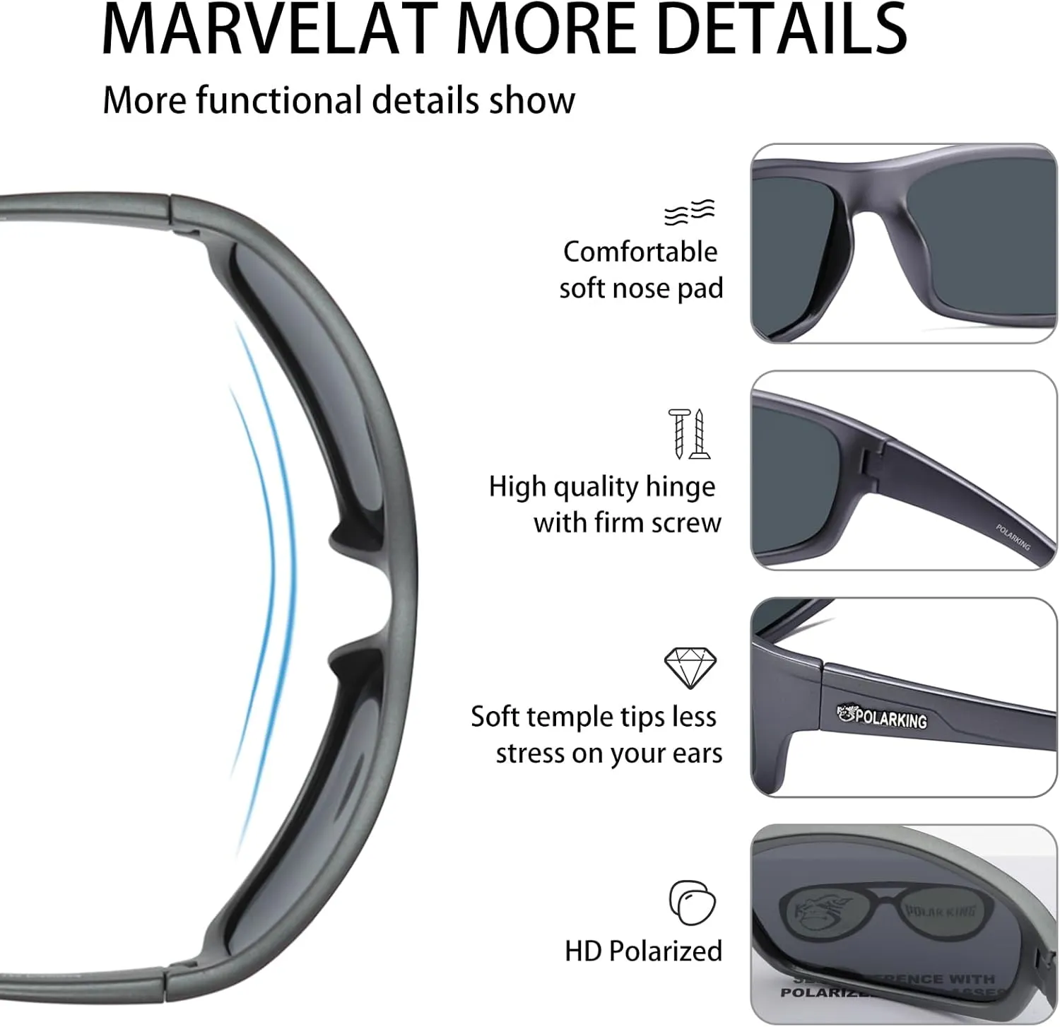 Polarized Sport Sunglasses for Men Matte Finish Sun glasses Mirror Lens UV Blocking