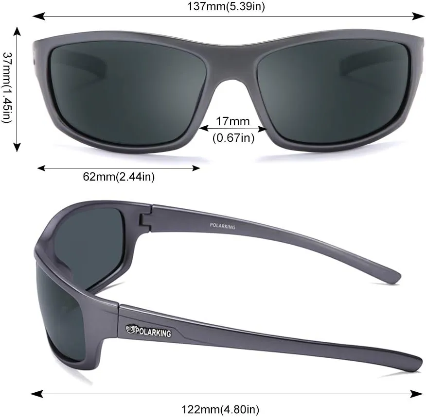 Polarized Sport Sunglasses for Men Matte Finish Sun glasses Mirror Lens UV Blocking