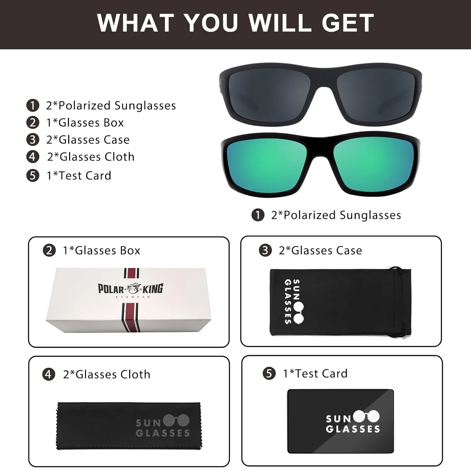 Polarized Sport Sunglasses for Men Matte Finish Sun glasses Mirror Lens UV Blocking