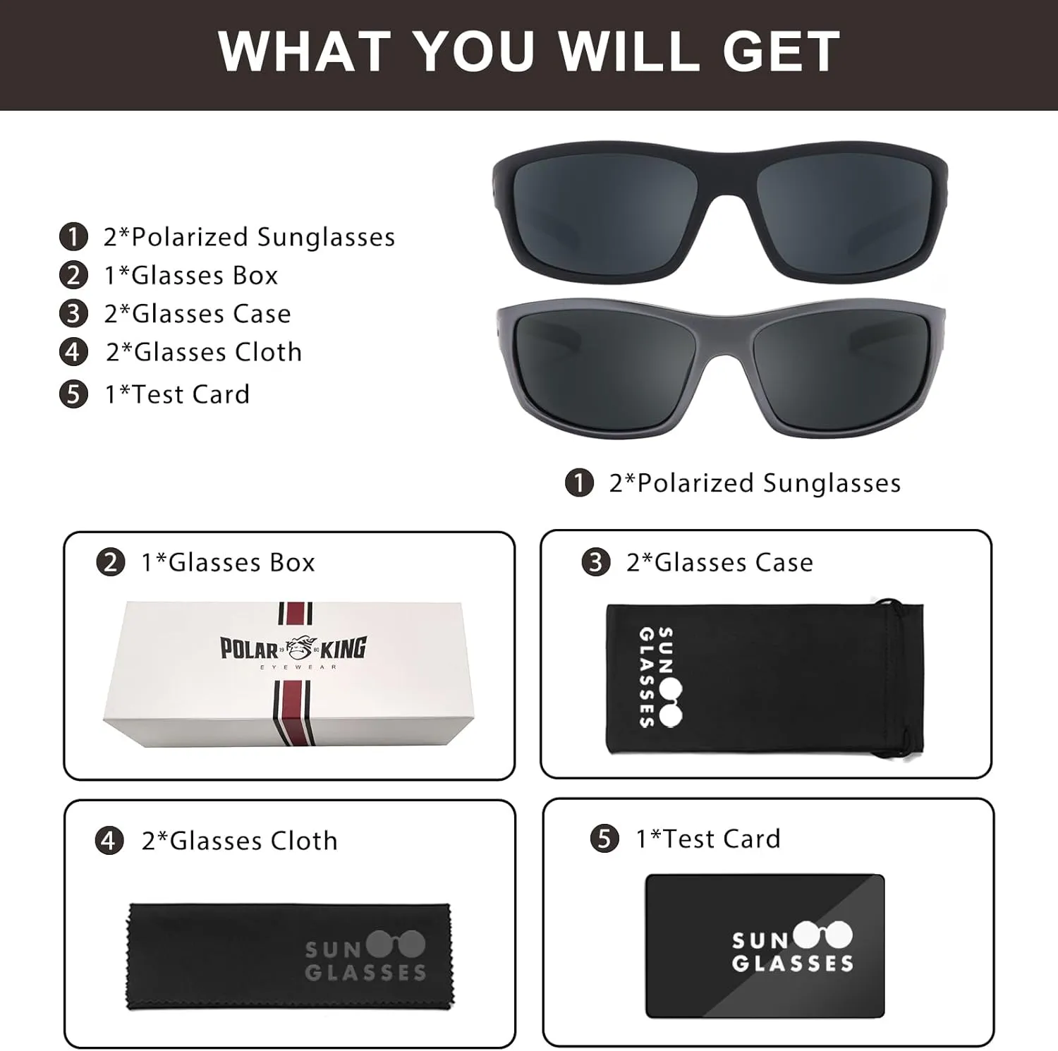 Polarized Sport Sunglasses for Men Matte Finish Sun glasses Mirror Lens UV Blocking
