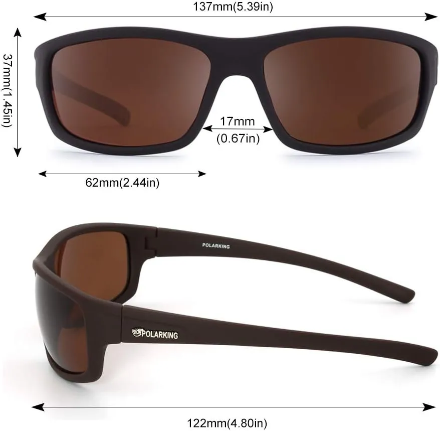 Polarized Sport Sunglasses for Men Matte Finish Sun glasses Mirror Lens UV Blocking