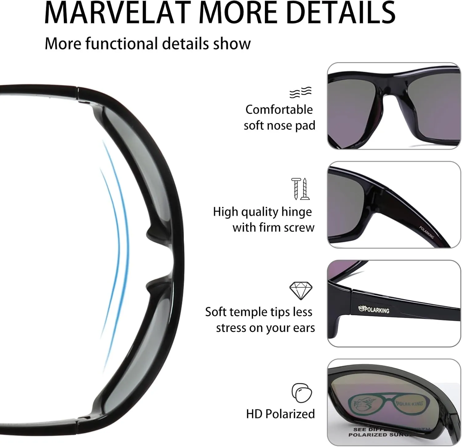 Polarized Sport Sunglasses for Men Matte Finish Sun glasses Mirror Lens UV Blocking