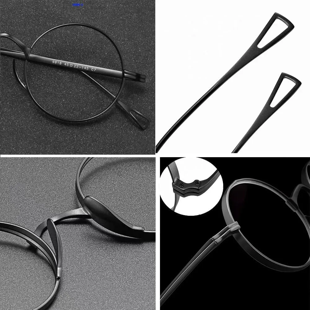 Professor Reading Glasses  2.5 Round Wizard Eyeglasses Men Women, Retro Nerd Readers Anti Blue Light, Metal Titanium(Bronze, 1.5)